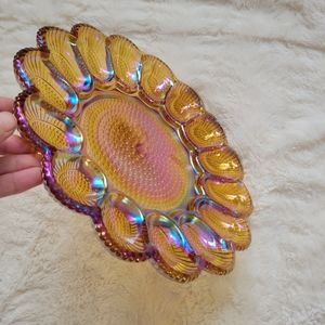 Depression Glass Deviled Egg Holder VINTAGE